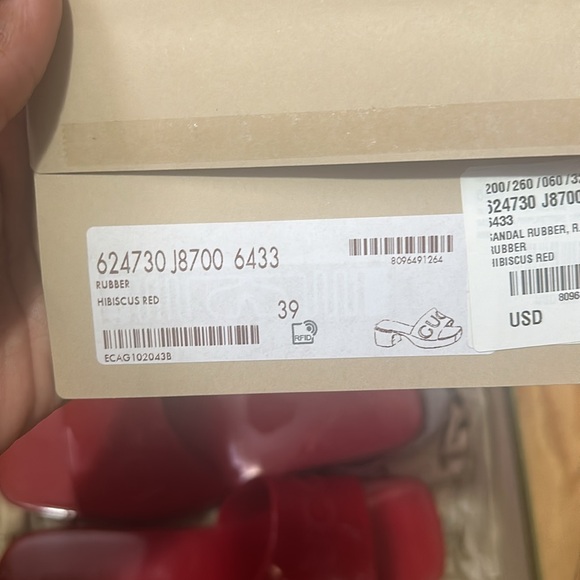 Authentic Gucci red rubber mules - Picture 4 of 6